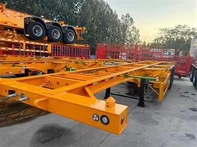 Tri Axle 40 Feet Skeleton Container Trailer